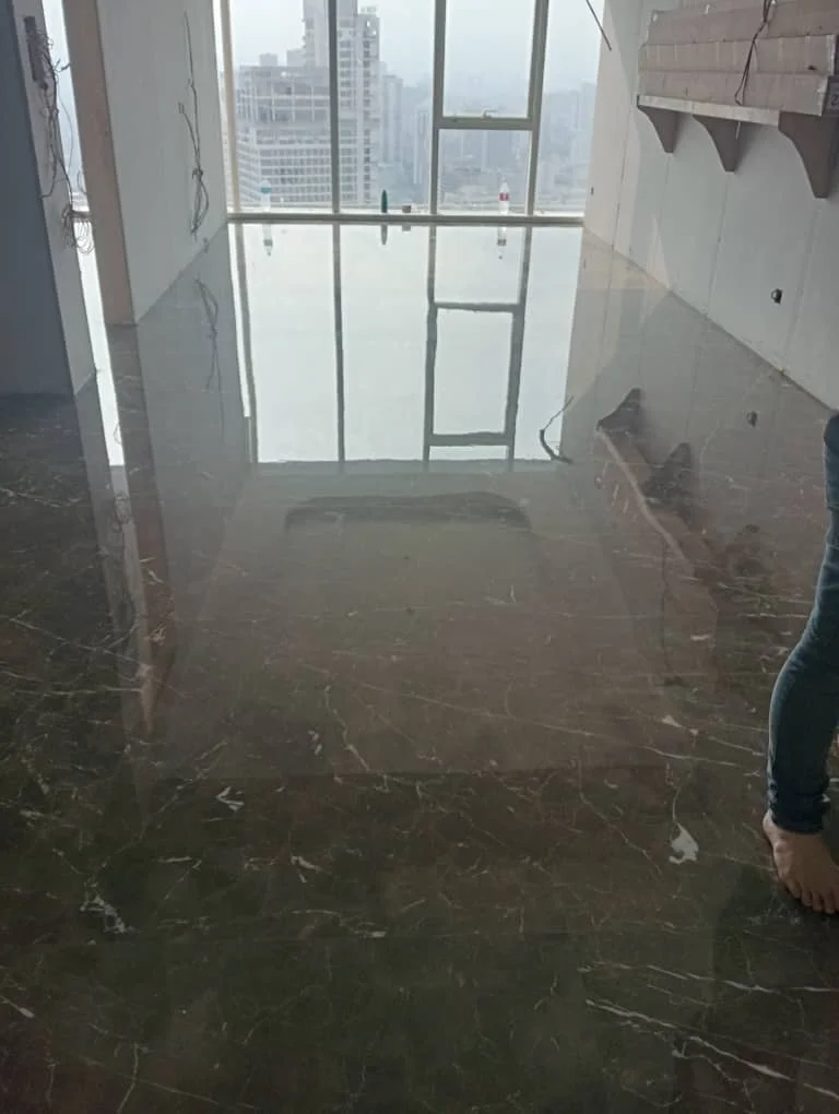 Brown Grey Marble Floor City View Polish