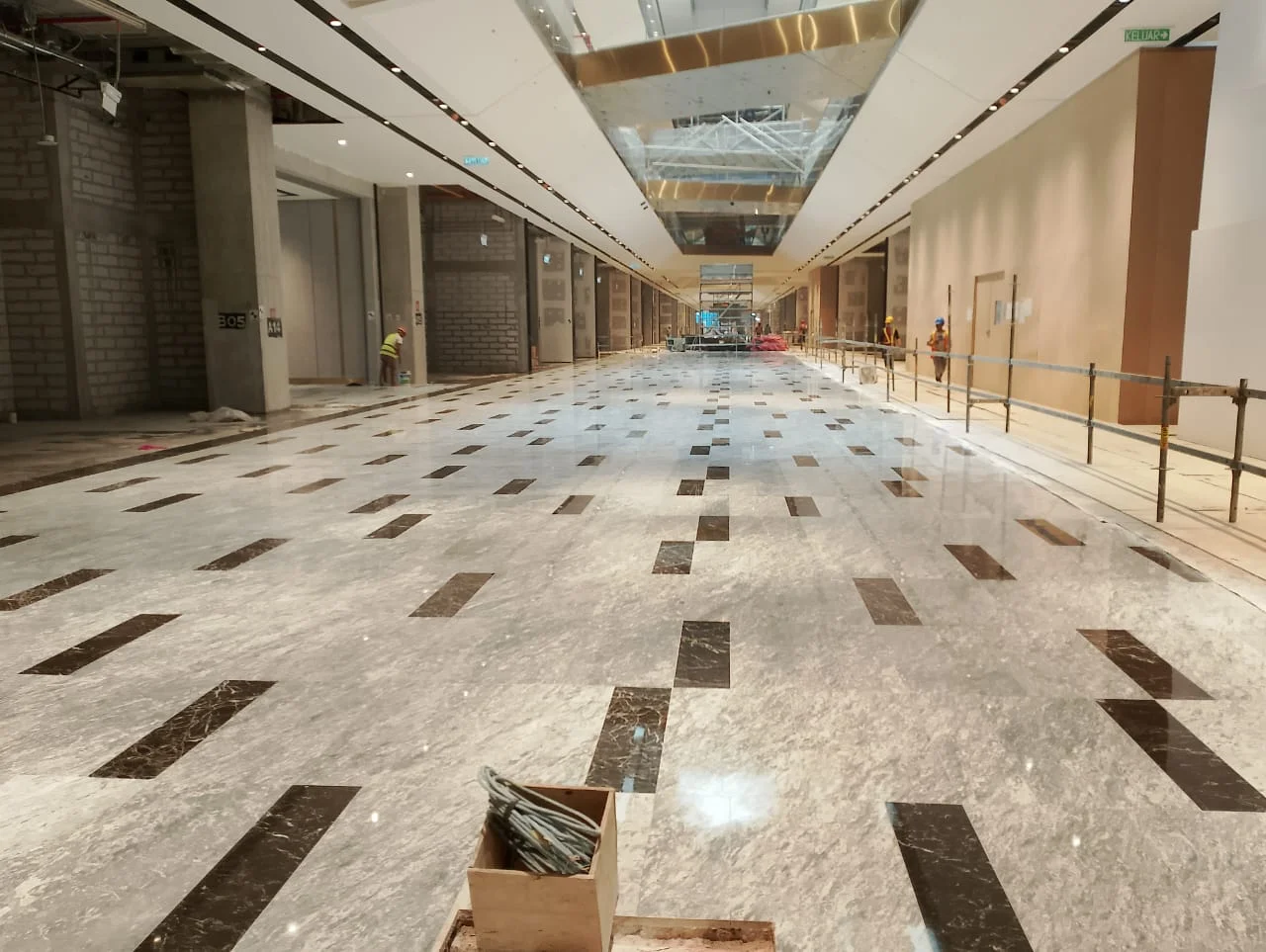 Commercial Marble Hallway Site Polished