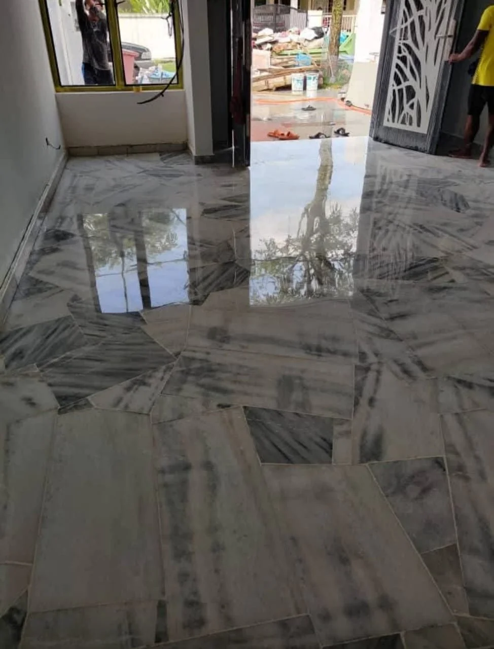 Grey Marble Crazy Pave Tree Reflection — Amin Marble Polish