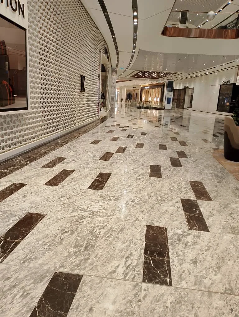 Luxury Mall Polished Marble Walkway — Amin Marble Polish