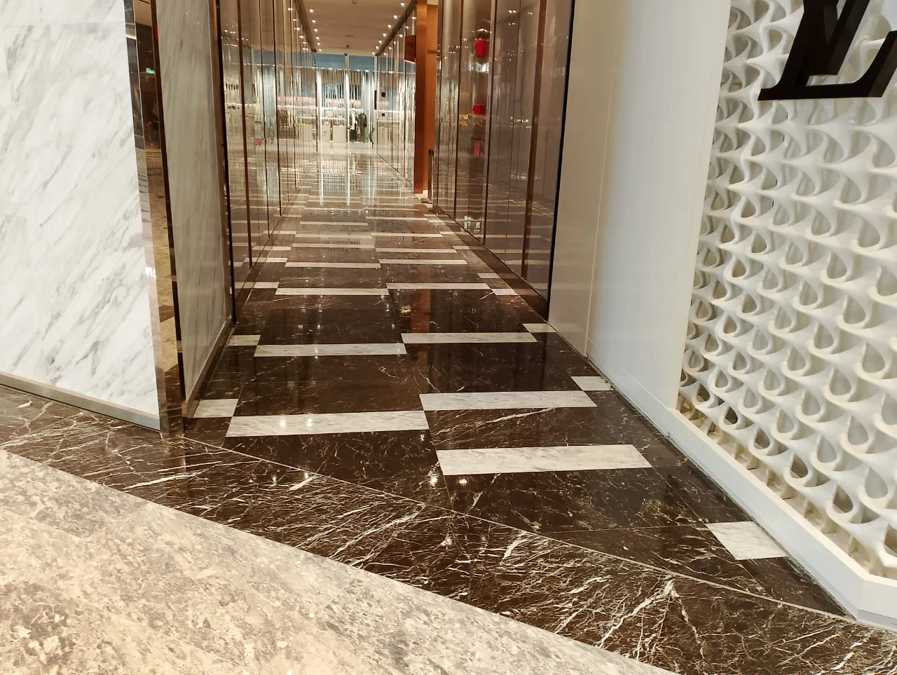 Luxury Marble Hallway Dark White Pattern — Amin Marble Polish