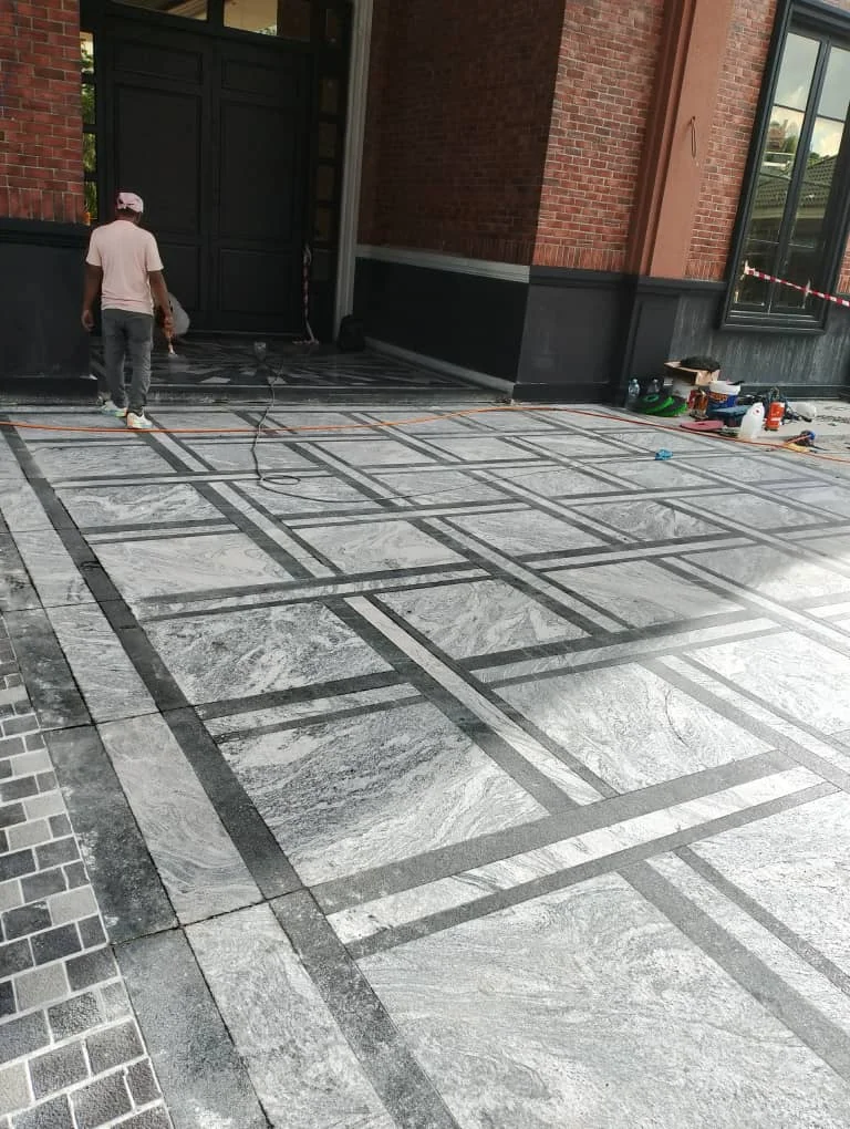 Outdoor marble patio