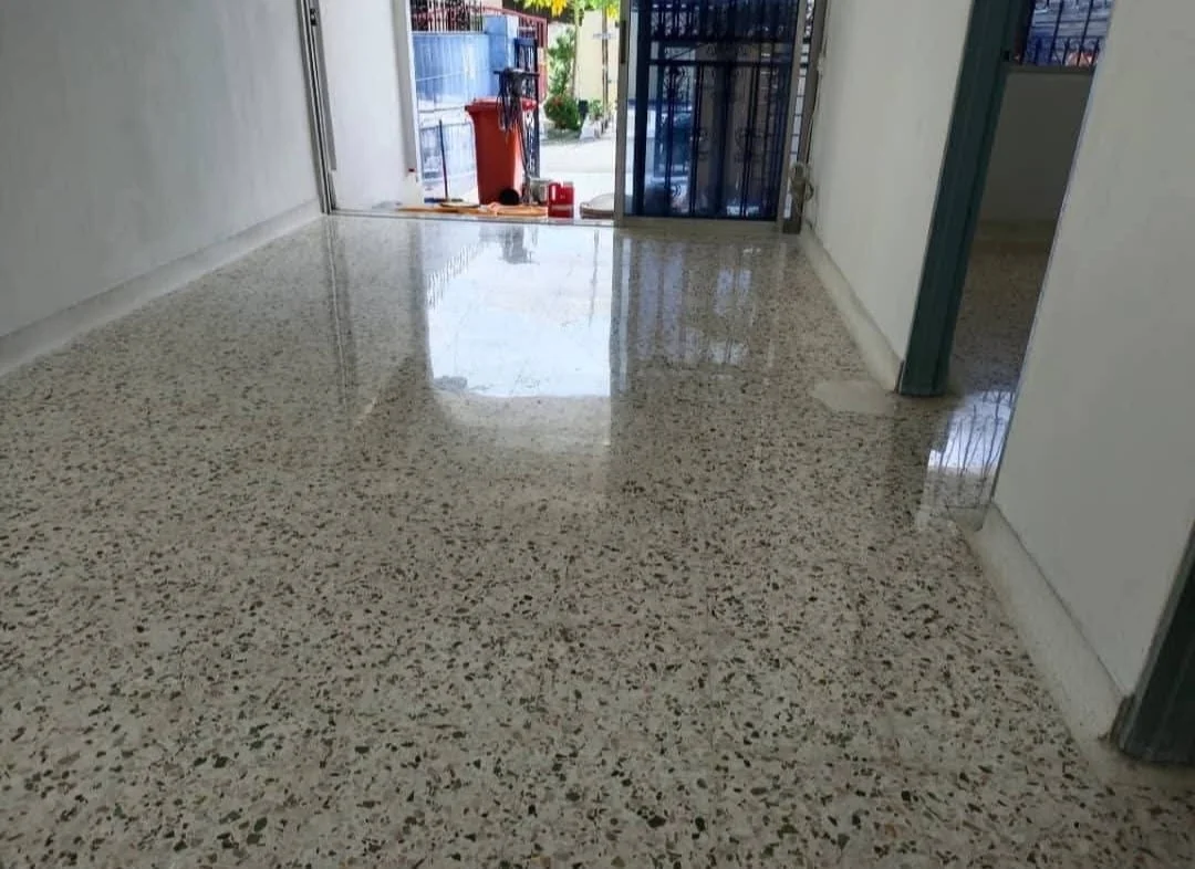 Terrazzo Hallway Mirror Polish — Amin Marble Polish