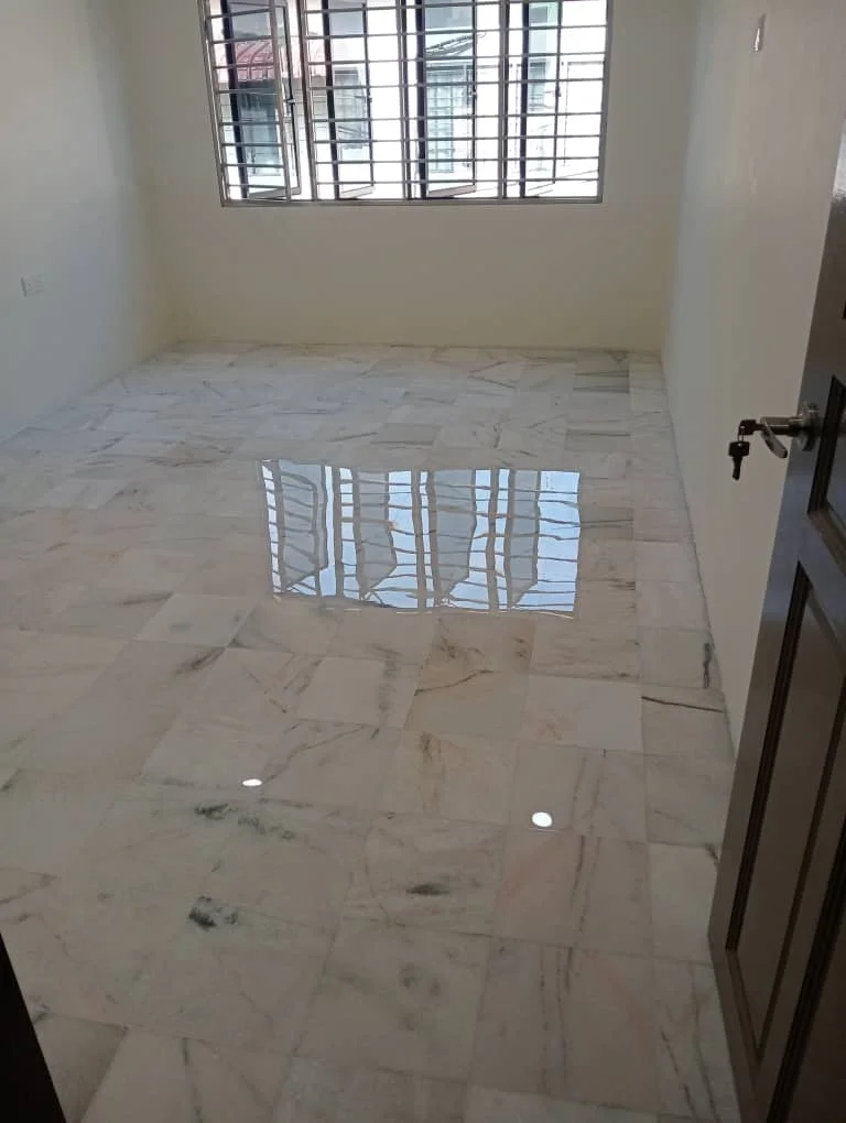 White Marble Tile Room Window Reflection